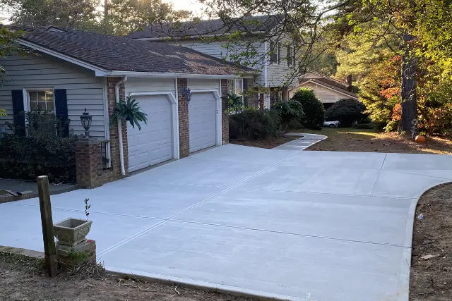 Residential concrete driveway replacement completed by RGPACK CONCRETE on Griffin Circle in South Raleigh, NC.