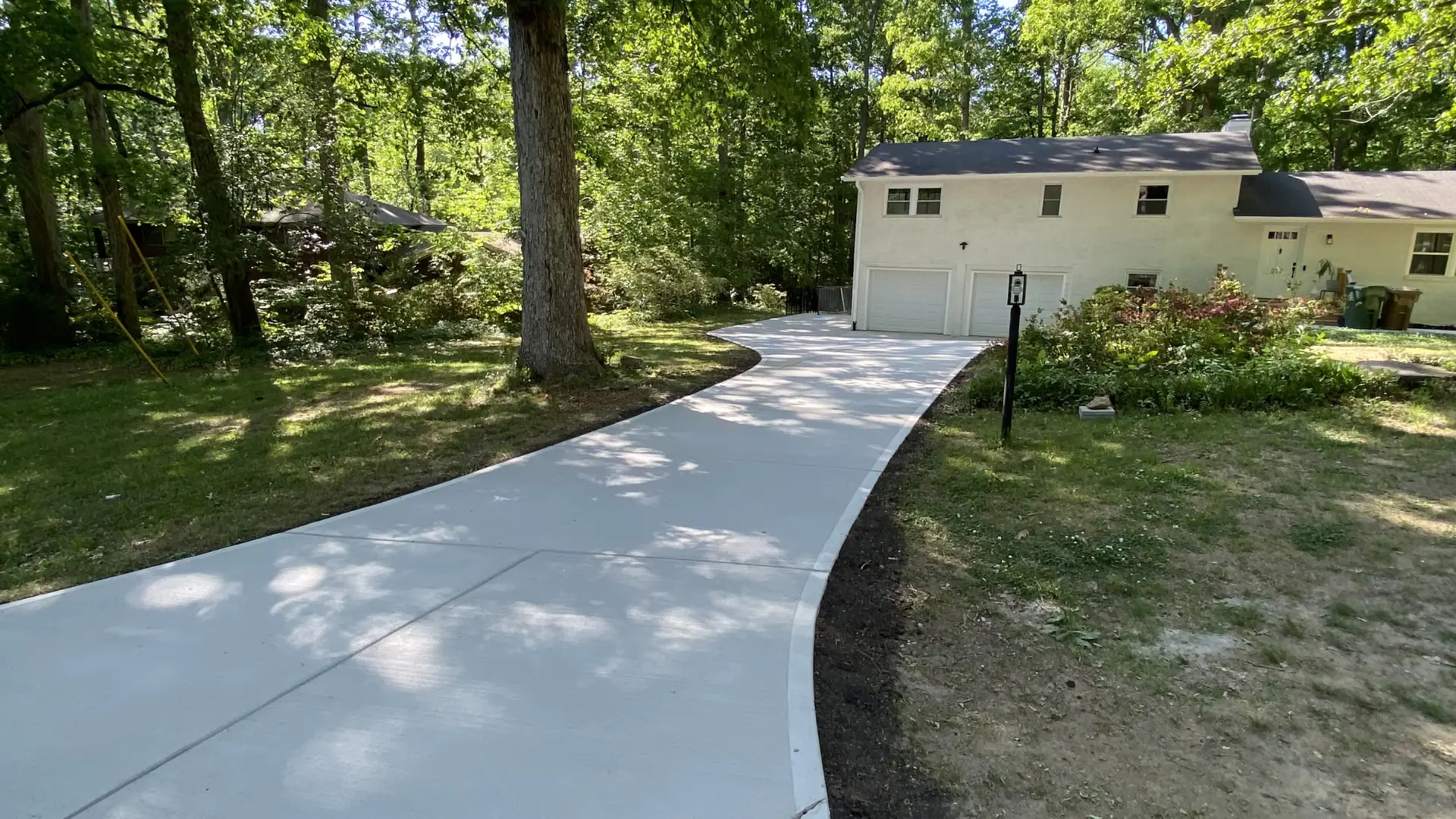 recently finished driveway and walkway replacement in Wake County, NC.